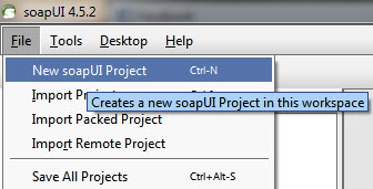 Create a New Project in soapUI